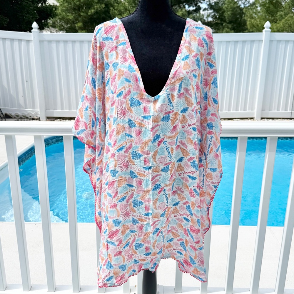 Disney Cruise Line DCL Castaway Cay Women's XL/XXL Beach Swim Cover Up Tropical